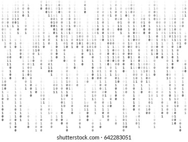 Binary computer code. Abstract technology background. Vector illustration.