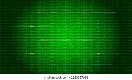 Binary computer code background 01 digital, matrix data technology network design vector background