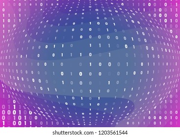 Binary Computer Code Background or Gradient 01 Numbers Pattern. Data and Technology Texture. Matrix Template for Cyber Design