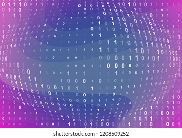 Binary Computer Code Background or Gradient 01 Numbers Pattern. Data and Technology Texture. Matrix Template for Cyber Design