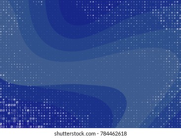 Binary Computer Code Background. Gradient 01 Numbers Pattern. Data and Technology Texture. Matrix Template for Cyber Design
