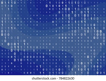 Binary Computer Code Background. Gradient 01 Numbers Pattern. Data and Technology Texture. Matrix Template for Cyber Design