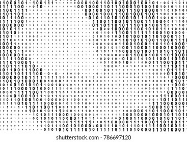 Binary Computer Code Background. Gradient 01 Numbers Pattern. Data and Technology Texture. Matrix Template for Cyber Design