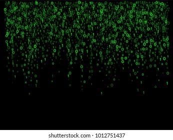 Binary computer code matrix texture, vector. Futuristic computing devices, chips background. Global virus attack big data artificial intelligence. Hacker or coding concept, binary circuit code.