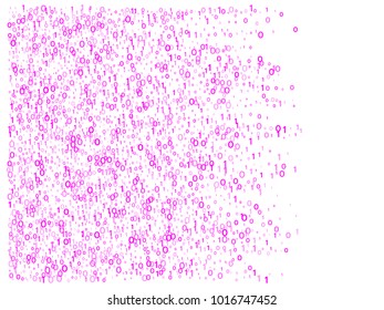 Binary computer code matrix texture, vector. Tech decryption and encryption neon background. Cyber security global virus attack big data networking. Hacker or coding concept, binary circuit code.