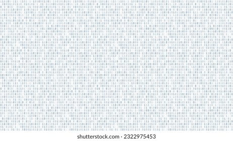 Binary computer code. Seamless code stream vector background. Tech pattern 01 digital code blue texture.