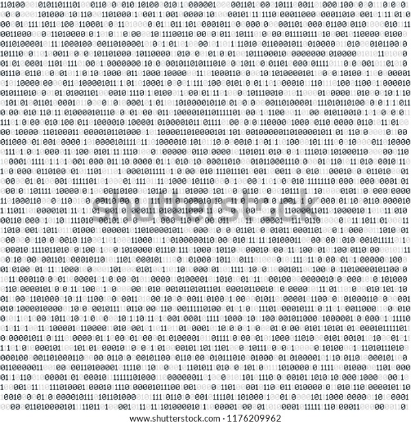 Binary Computer Code Technology Horizontal Background Stock Vector ...