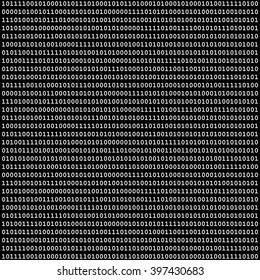 Binary computer code vector background. Technology abstract pattern.