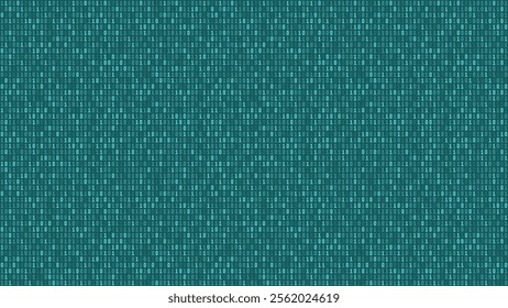 Binary computer digital code. Seamless code stream vector background. Tech pattern 01 digital code turquoise blue texture.