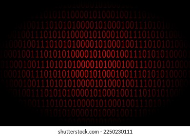 Binary computer program code, a vector illustration of randomly arranged zeros and ones that make up a programming language