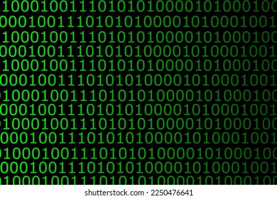 Binary computer program code, a vector illustration of randomly arranged zeros and ones that make up a programming language