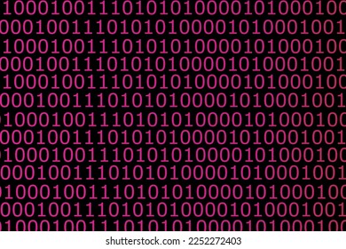 Binary computer program code, a vector illustration of randomly arranged zeros and ones that make up a programming language