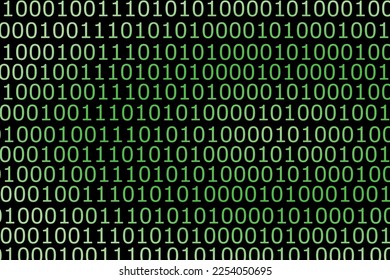 Binary computer program code, a vector illustration of randomly arranged zeros and ones that make up a programming language