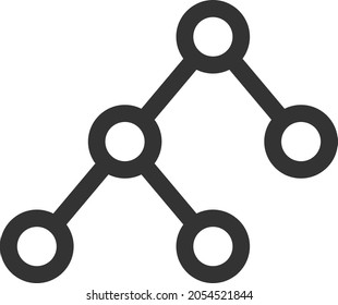 Binary connections vector illustration. Flat illustration iconic design of binary connections, isolated on a white background.