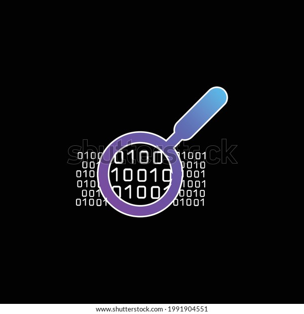 Binary Data Search Symbol Blue Gradient Stock Vector (Royalty Free ...