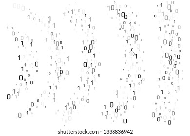 Binary data vector design element. Digital abstract background. Wifi waves.