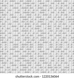 Binary digital code. Computer background numbers 1,0. Binary code on a solid white background for your design. Programming coding seamless pattern. Isolated on white background. Vector illustration