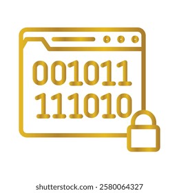 Binary Encryptio Color gradient illustration vector icon which can easily modify or edit 