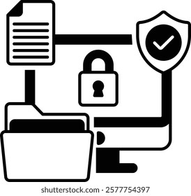 Binary File Encryption vector icon design, Web hosting service Symbol, Computing machines Sign, Internet Application Management stock illustration, Password Protected Directory concept