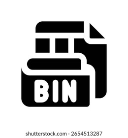 icono de glifo de archivo binario. Icono de Vector fuerte y sólido para Sitios web, interfaces móviles, presentaciones y marca visual. Alta calidad y fácil de editar.