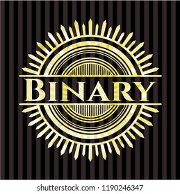 Binary gold badge or emblem