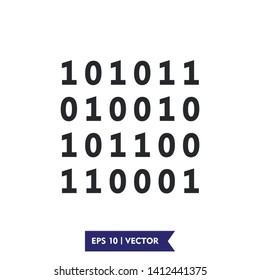 binary icon illustration vector symbol, eps 10