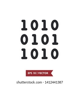 binary icon illustration vector symbol, eps 10