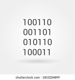 binary icon single isolated with modern line or outline style