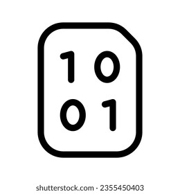 Binary Icon Vector Symbol Design Illustration