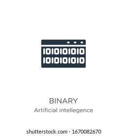 Binary icon vector. Trendy flat binary icon from artificial intelligence collection isolated on white background. Vector illustration can be used for web and mobile graphic design, logo, eps10