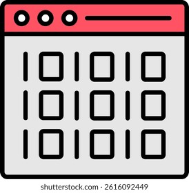 Binary Line Vector Icon Design