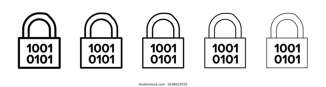 Binary Lock icon concept. graphic design, logo, Web, UI.