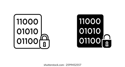Binary Lockicons for ui. vector illustration