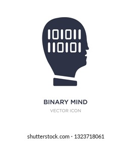binary mind icon on white background. Simple element illustration from Technology concept. binary mind sign icon symbol design.