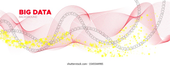 Binary Number Background. Red Tech Banner. Digital Particles. Big Data Stream. White Binary Number Wallpaper. Tech Poster. Particle Motion. Big Data Concept. Binary Numbers Movement.