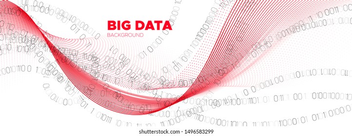 Binary Number Background. Yellow Tech Abstract. Particle Motion. Big Data Concept. Red Binary Numbers Movement. Tech Banner. Particle Future. Big Data Analysis. Binary Matrix Background.