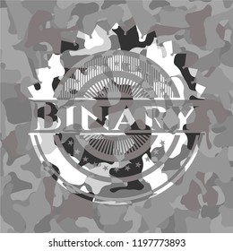 Binary on grey camouflage texture