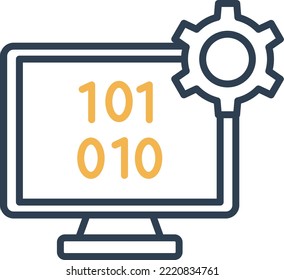 Binary Program Vector icon which is suitable for commercial work and easily modify or edit it

