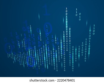 Binary programming code vector abstract background.