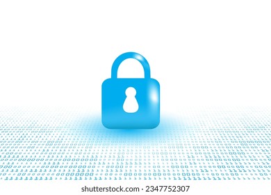 binary protection and security technology abstract background.