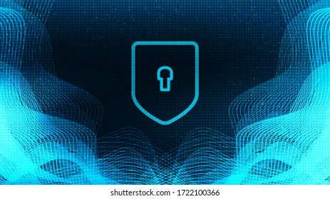 Binary Technology Shields Security,protection and connection Concept background design.vector illustration.