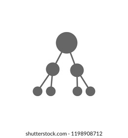 binary tree icon. Simple glyph vector of charts and diagrams set for UI and UX, website or mobile application