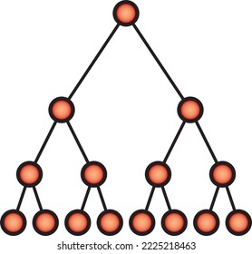 Binary tree for studying percolation configurations in Monte Carlo simulation.