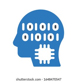 binary vector glyph color icon 