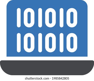 binary vector glyph color icon