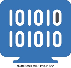 binary vector glyph color icon