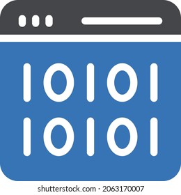 binary vector glyph colour icon