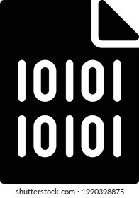 binary vector glyph flat icon