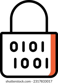 binary Vector illustration on a transparent background. Premium quality symmbols. Line Color vector icons for concept and graphic design.
