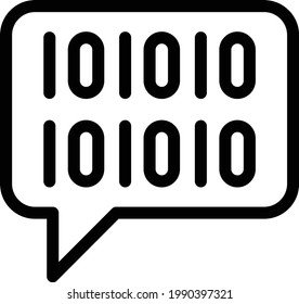 binary vector thin line icon